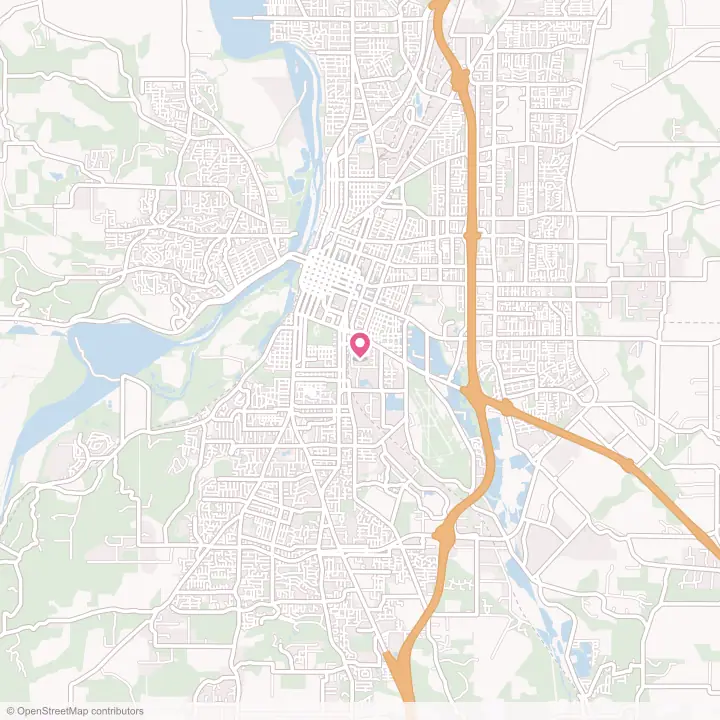Map of the flower delivery area in Salem, Oregon