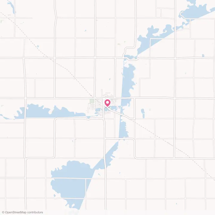 Map of the flower delivery area in Dawson, Minnesota