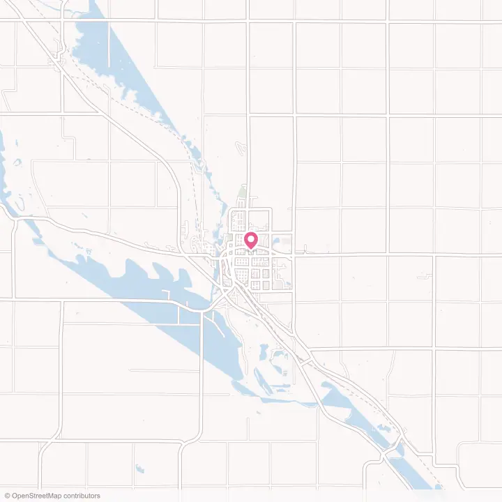 Map of the flower delivery area in Montevideo, Minnesota