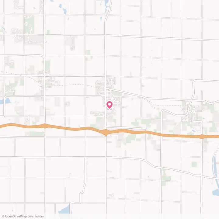 Map of the flower delivery area in Baldwin, Wisconsin