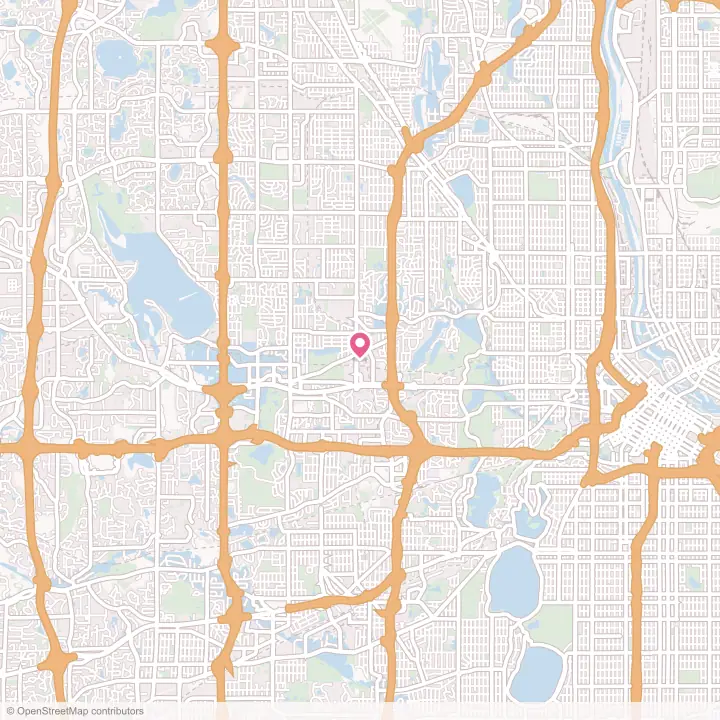 Map of the flower delivery area in Golden Valley, Minnesota