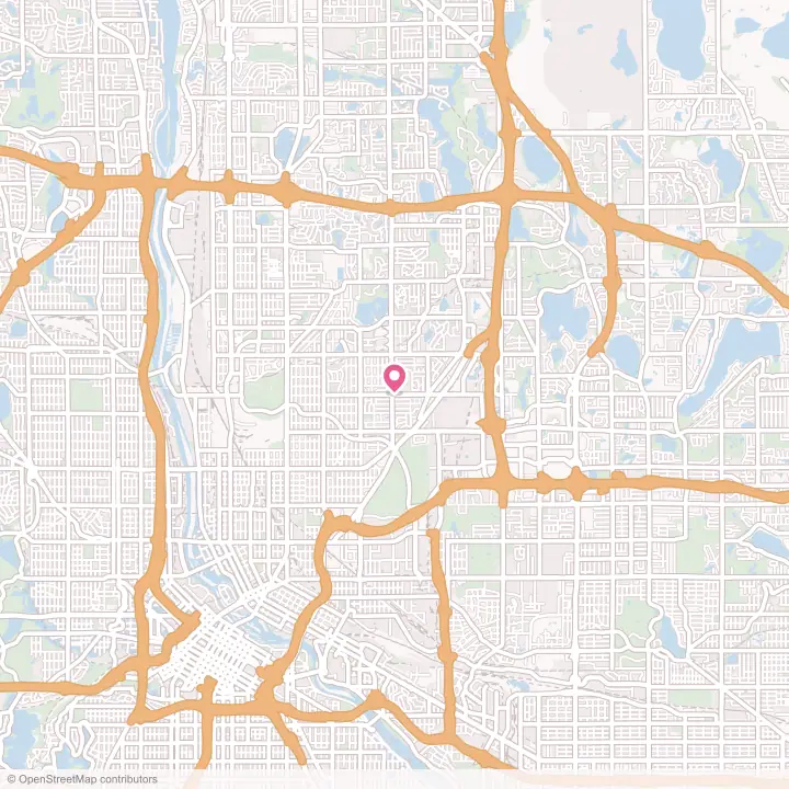 Map of the flower delivery area in St. Anthony, Minnesota