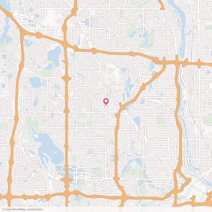 Map of the flower delivery area in Crystal, Minnesota