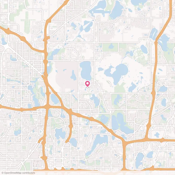 Map of the flower delivery area in Shoreview, Minnesota