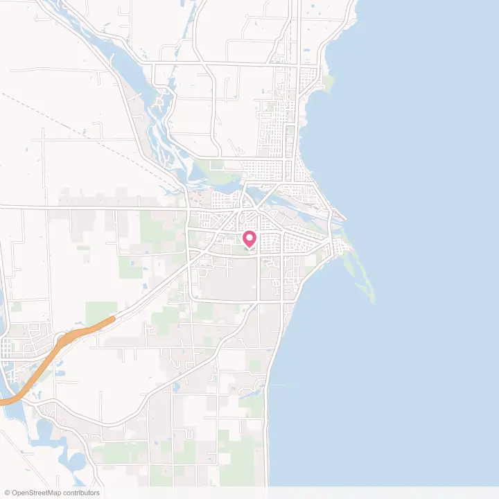 Map of the flower delivery area in Marinette, Wisconsin