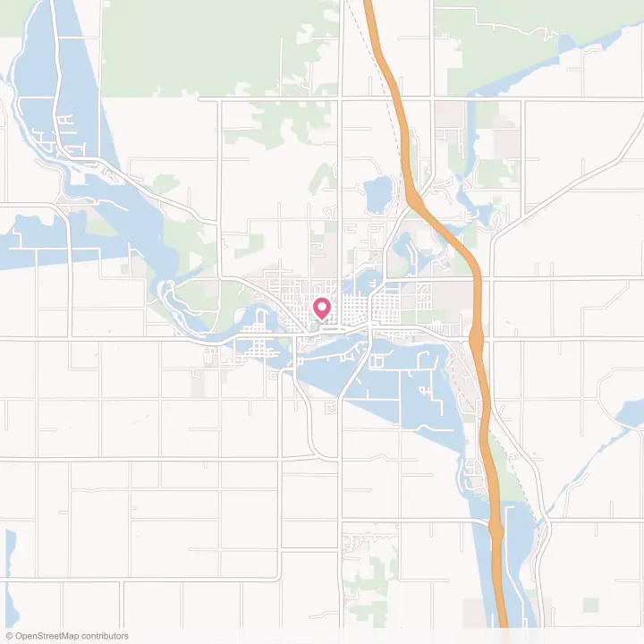 Map of the flower delivery area in Merrill, Wisconsin