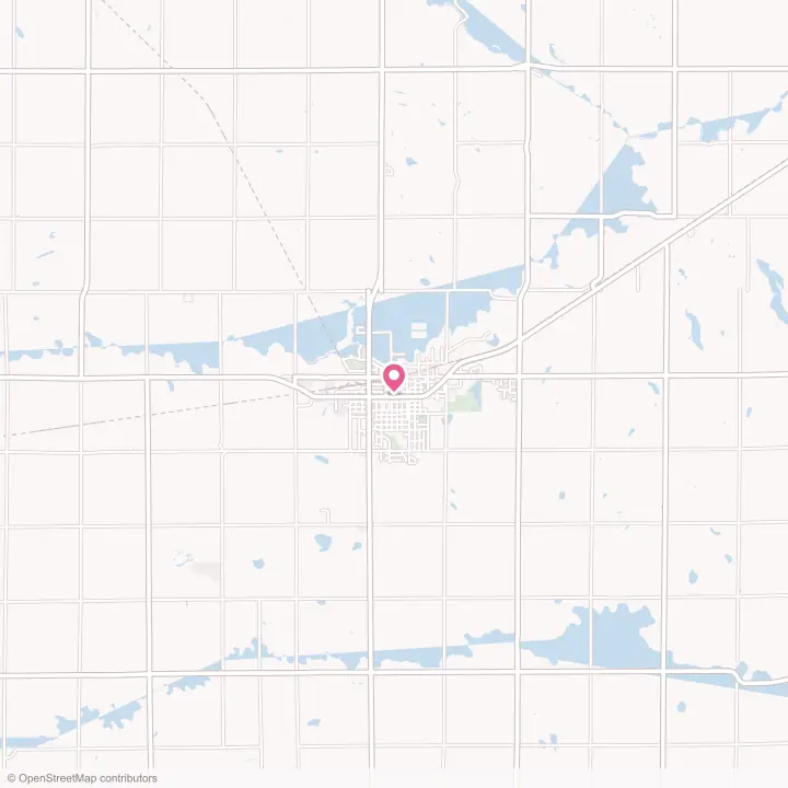 Map of the flower delivery area in Milbank, South Dakota
