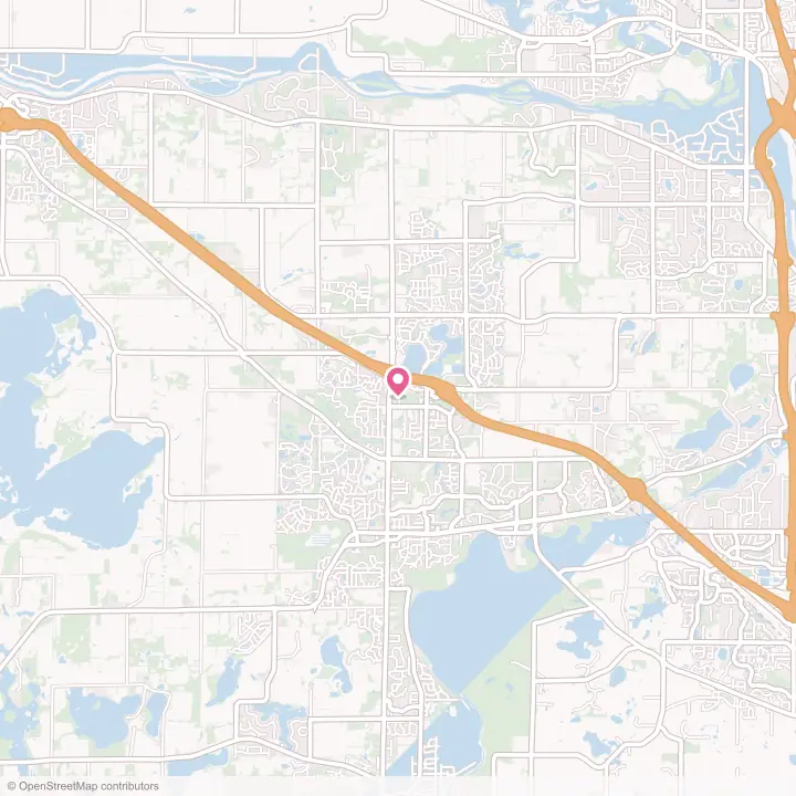 Map of the flower delivery area in Albertville, Minnesota