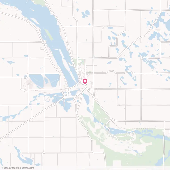 Map of the flower delivery area in Ortonville, Minnesota