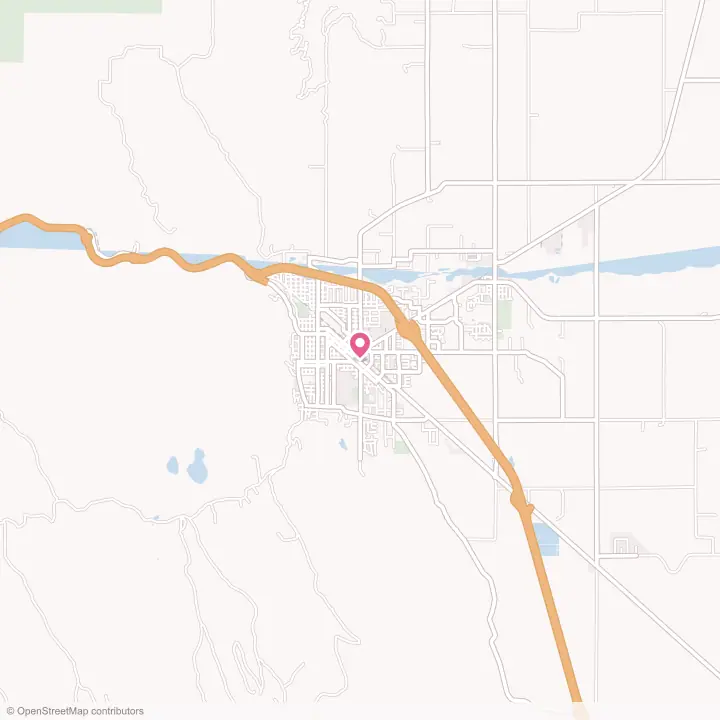 Map of the flower delivery area in La Grande, Oregon