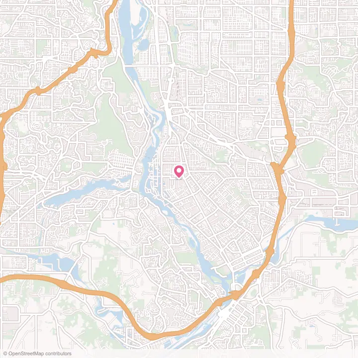 Map of the flower delivery area in Oak Grove, Oregon