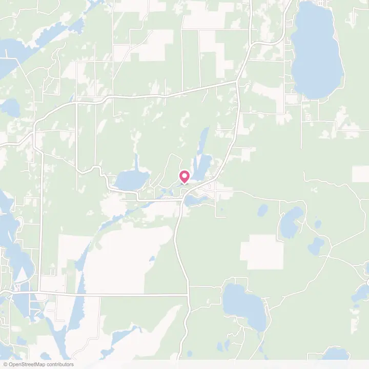 Map of the flower delivery area in Mole Lake, Wisconsin