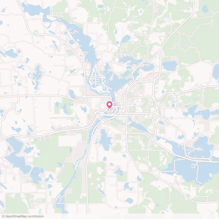 Map of the flower delivery area in Rhinelander, Wisconsin