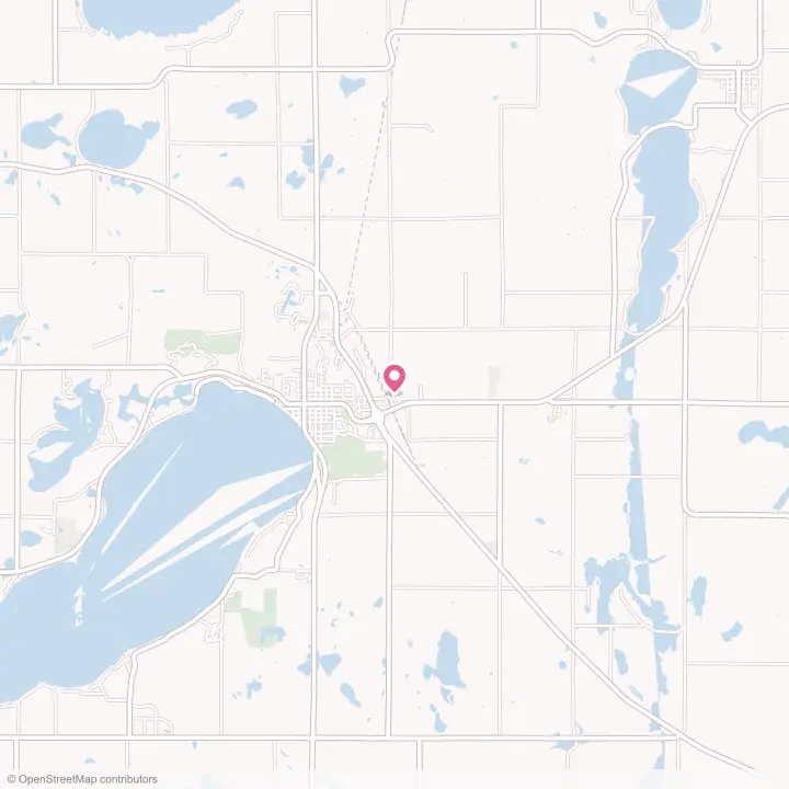 Map of the flower delivery area in Glenwood, Minnesota