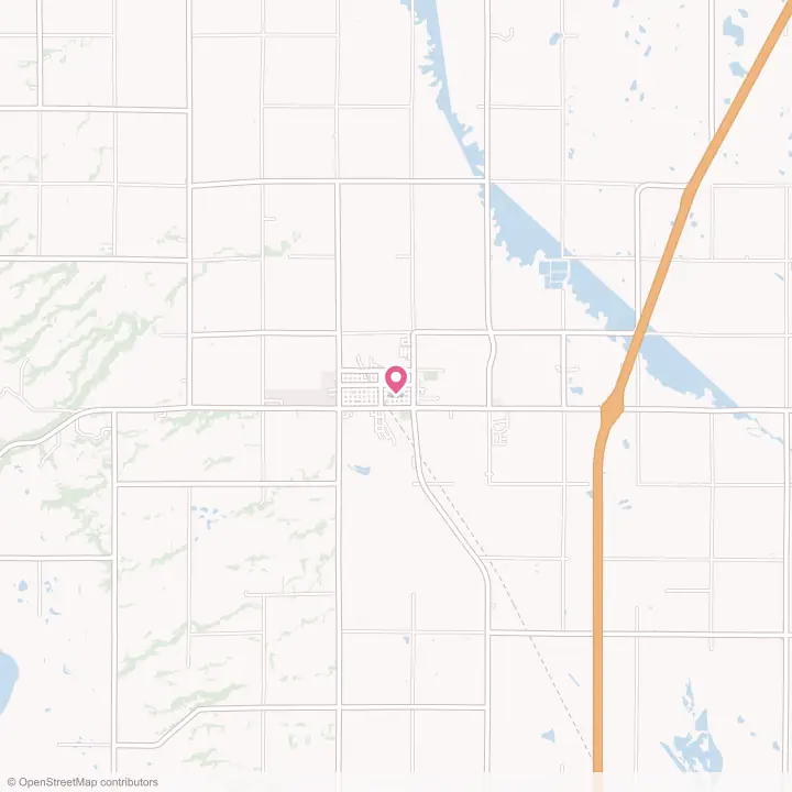 Map of the flower delivery area in Sisseton, South Dakota