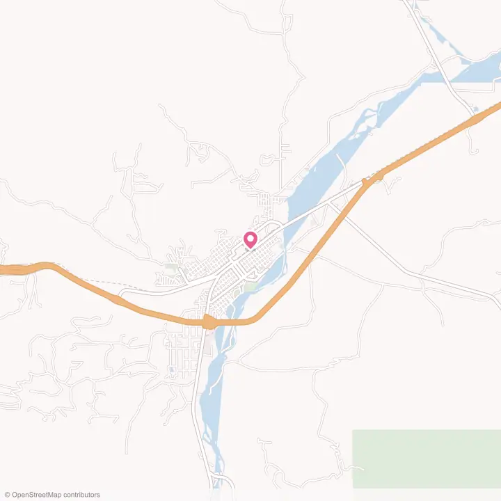 Map of the flower delivery area in Livingston, Montana