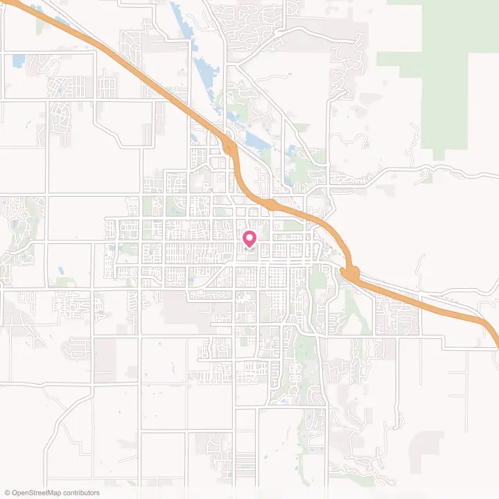 Map of the flower delivery area in Bozeman, Montana