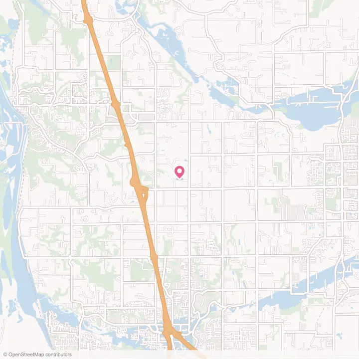 Map of the flower delivery area in Duluth, Washington