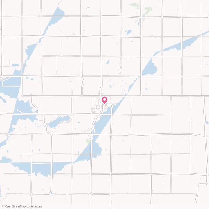 Map of the flower delivery area in Pierz, Minnesota