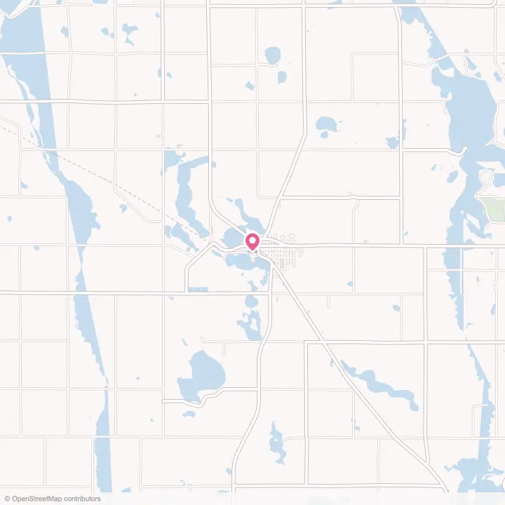 Map of the flower delivery area in Elbow Lake, Minnesota