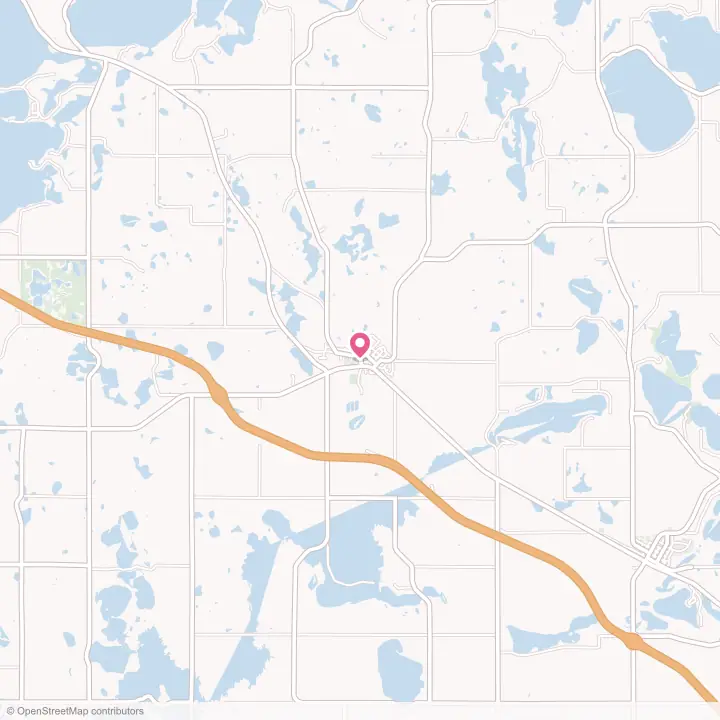 Map of the flower delivery area in Evansville, Minnesota