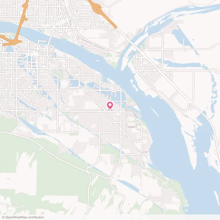 Map of the flower delivery area in Finley, Washington