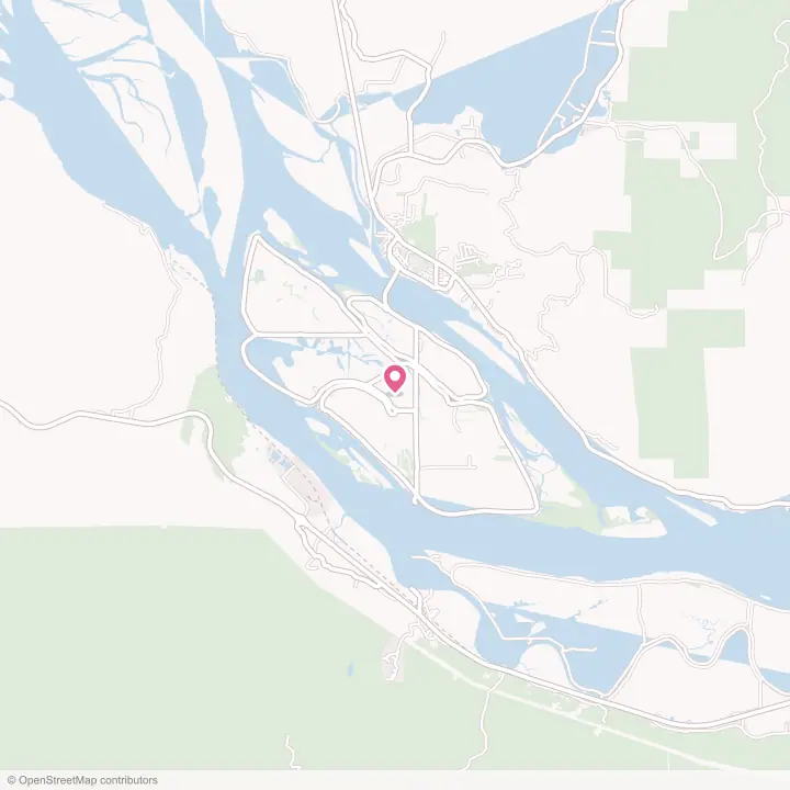 Map of the flower delivery area in Puget Island, Washington