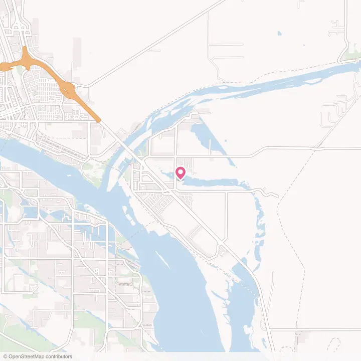 Map of the flower delivery area in Burbank, Washington