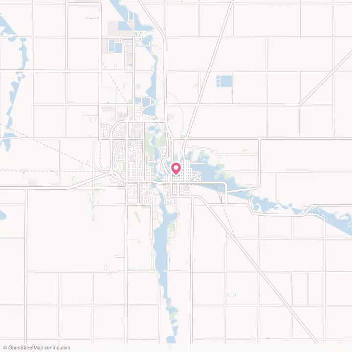 Map of the flower delivery area in Breckenridge, Minnesota
