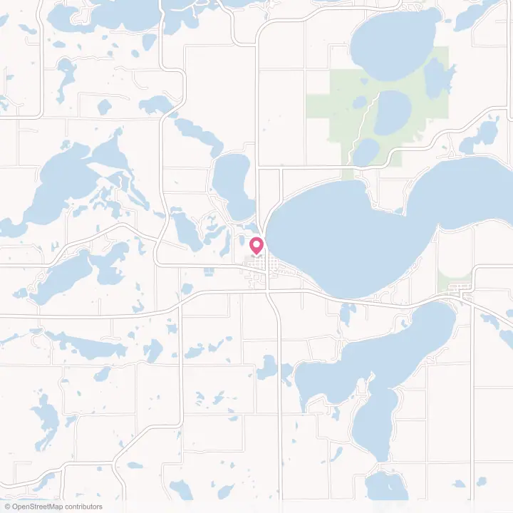 Map of the flower delivery area in Battle Lake, Minnesota