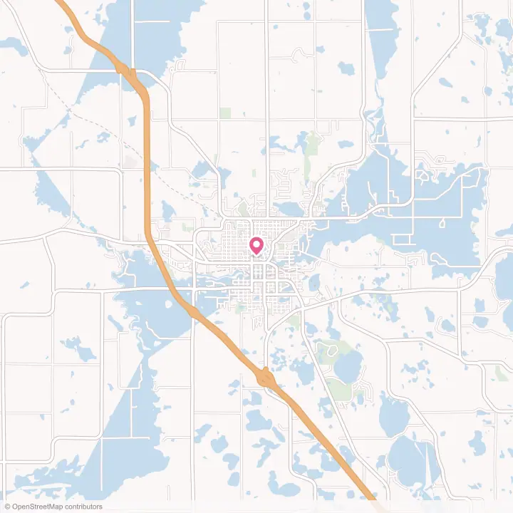 Map of the flower delivery area in Fergus Falls, Minnesota