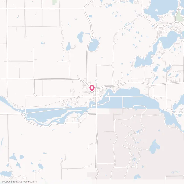 Map of the flower delivery area in Pillager, Minnesota