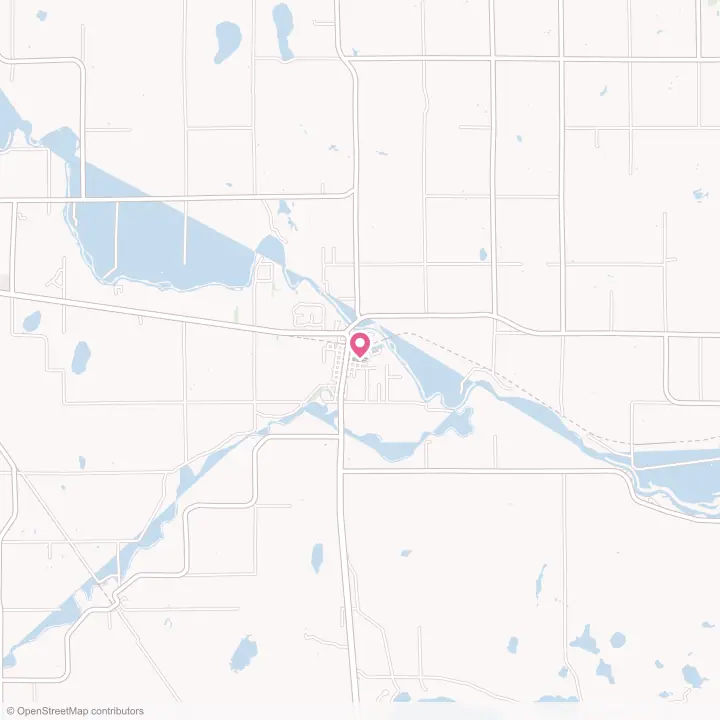 Map of the flower delivery area in Motley, Minnesota