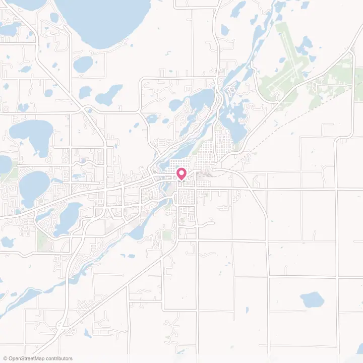 Map of the flower delivery area in Brainerd, Minnesota