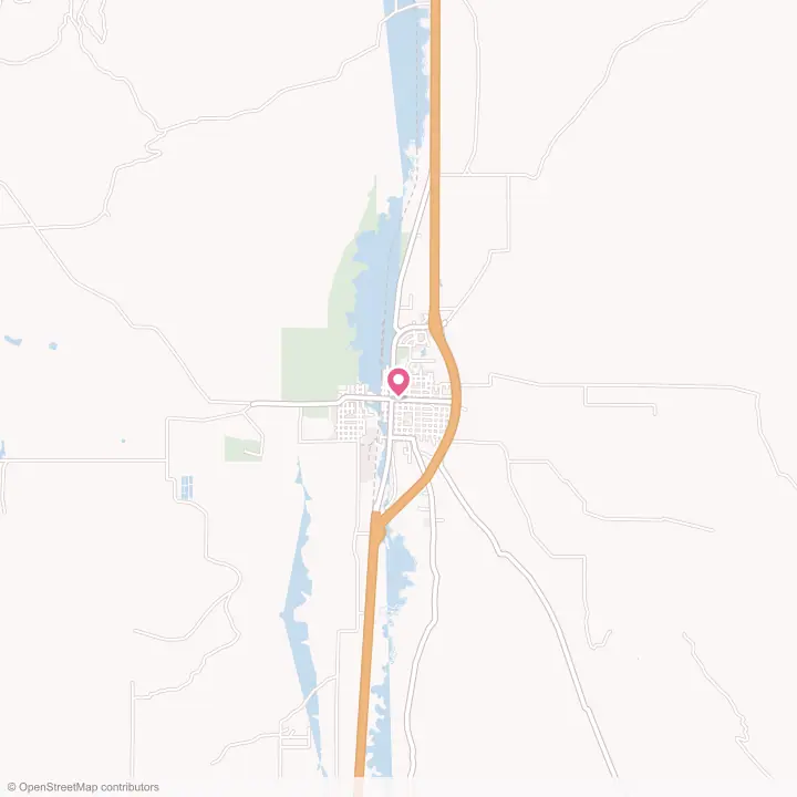 Map of the flower delivery area in Deer Lodge, Montana