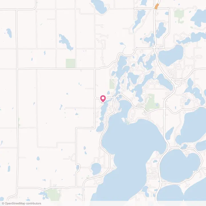 Map of the flower delivery area in Lake Shore, Minnesota