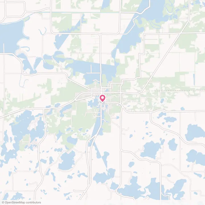 Map of the flower delivery area in Aitkin, Minnesota