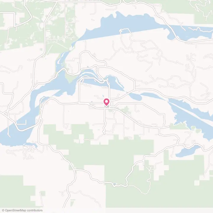 Map of the flower delivery area in Mossyrock, Washington