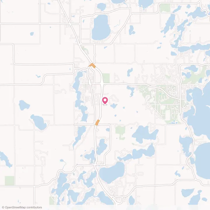 Map of the flower delivery area in Pequot Lakes, Minnesota