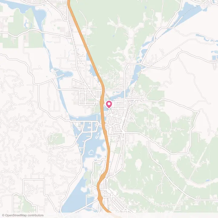 Map of the flower delivery area in Centralia, Washington