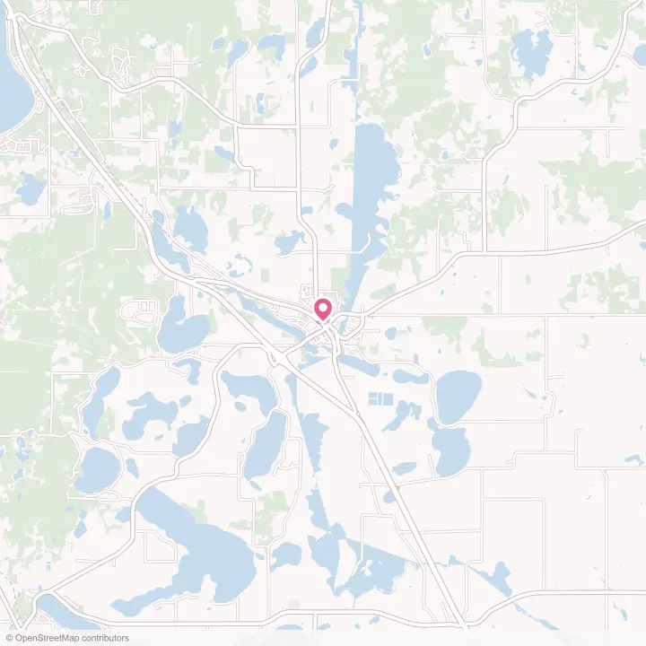 Map of the flower delivery area in Frazee, Minnesota