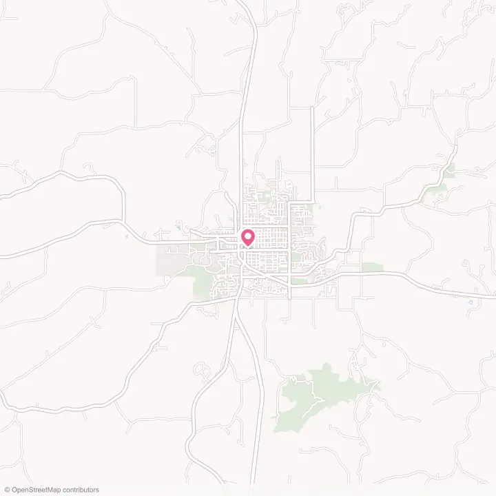 Map of the flower delivery area in Moscow, Idaho
