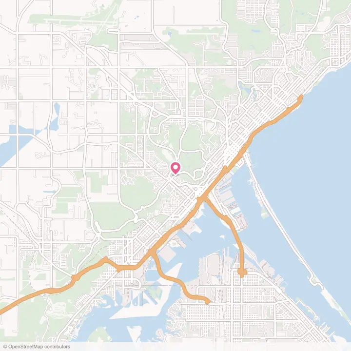Map of the flower delivery area in Duluth, Minnesota