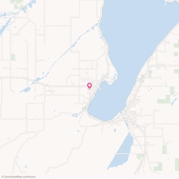 Map of the flower delivery area in Baraga, Michigan
