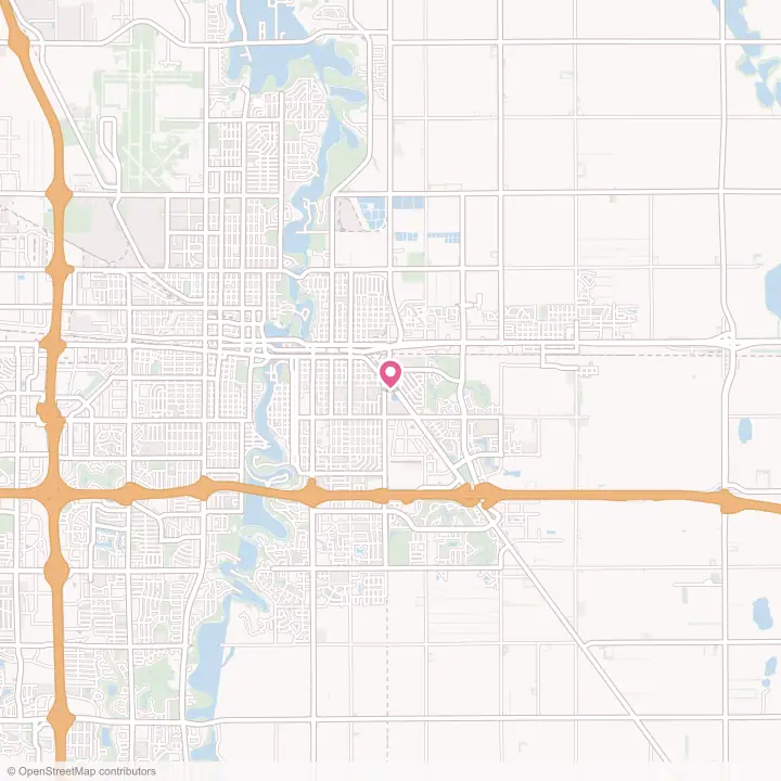 Map of the flower delivery area in Moorhead, Minnesota