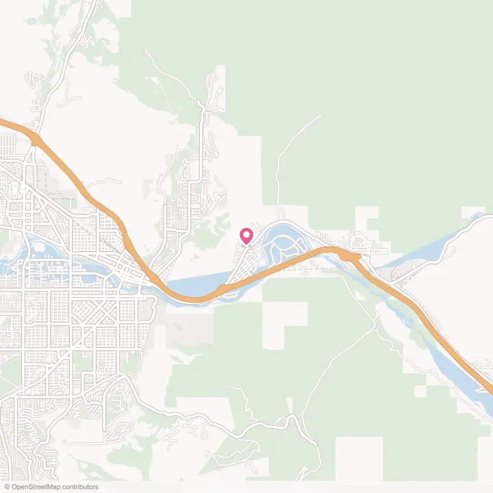 Map of the flower delivery area in East Missoula, Montana