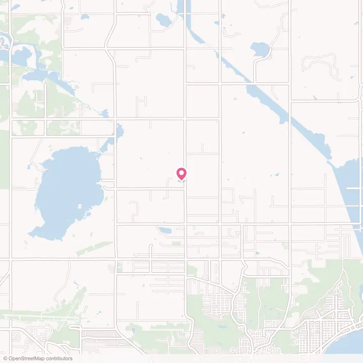 Map of the flower delivery area in Rice Lake, Minnesota