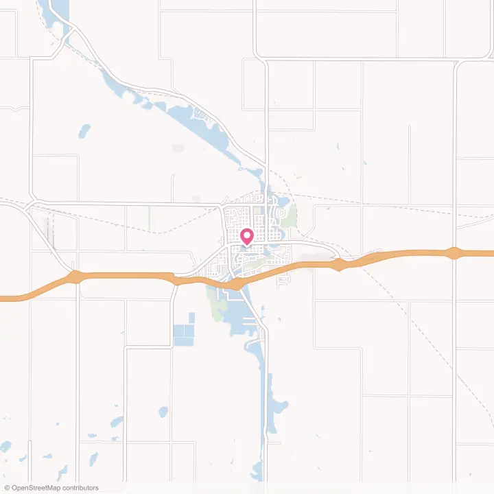 Map of the flower delivery area in Valley City, North Dakota
