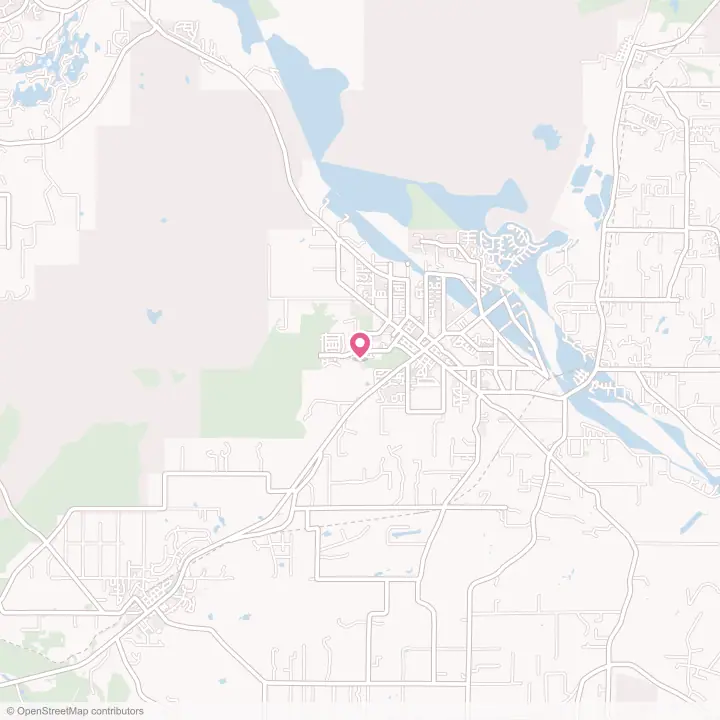 Map of the flower delivery area in Yelm, Washington