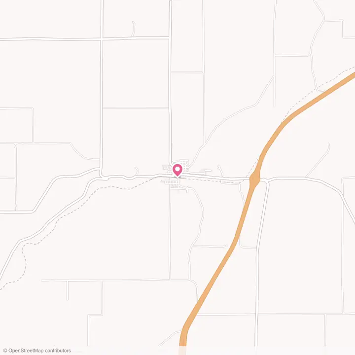 Map of the flower delivery area in Lind, Washington